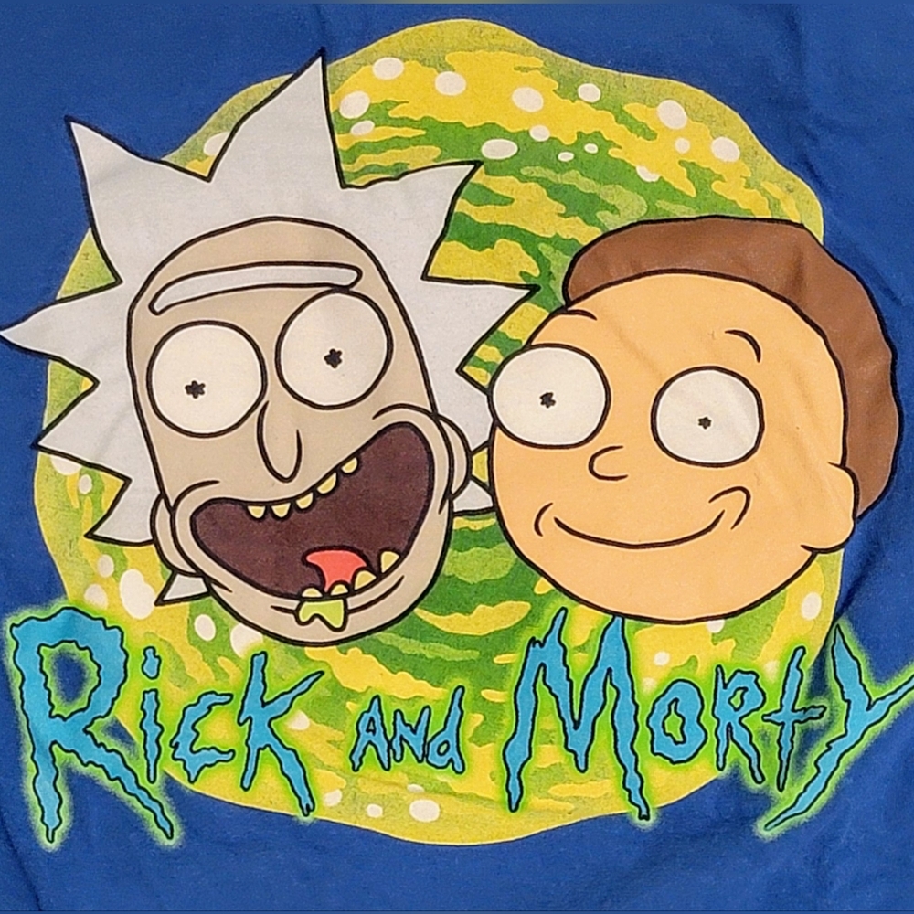 Ripple Junction Blue Rick and Morty Mens Tee Sz XL